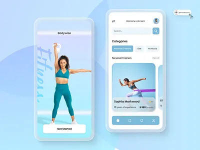 Fitness App Design 3d animation art branding digitaldesign flatdesign graphic design icon illustration innovationsync logo mobile motion graphics nft product design typography ui vector webdesign workout
