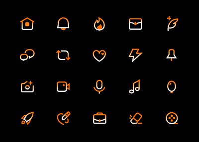 orange icon icon ui