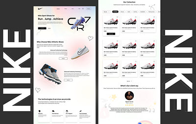 Nike Shoes Landing Page Ui Design | Nike Website Landing graphic design ui web design ui design nike