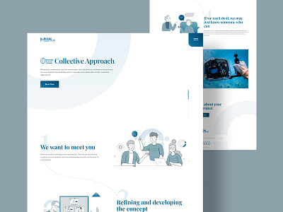 Horizon Collective's Our Process Page 2023 agency art black clean creative dark graphic design illustration landing page modern process steps trend ui ux vector visual web design white