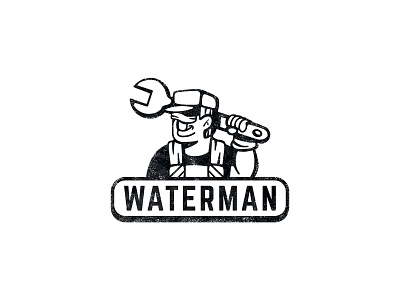 "Waterman" logo for plumbing adobe illustrator brand branding character character design creative logo design designer graphic design graphicdesign idea logo identity illustration logo logotype mark vector