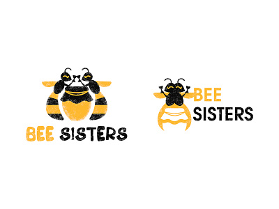 "Bee sisters" logo for the apiary adobe illustrator branding character character design creative logo design designer digital digital art graphic design graphicdesign icon idea logo identity illustration logo logotype mark minimalistic logo vector