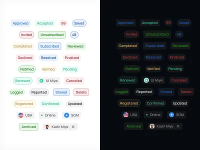 Badge, Pill, and Tags - 8 Ui kit badge figma kadir miye pill tags ui design ui kits ui miye uimiye