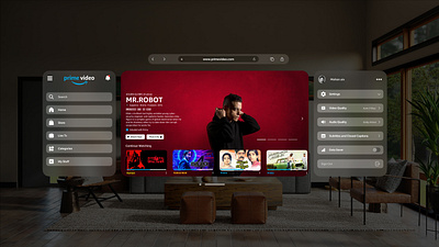 Elevating the Streaming Experience: Prime Video in Vision Pro 3d amazon amazonprime animation apple branding design graphic design illustration logo motion graphics ui vector vision pro