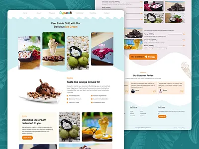Ice Cream Website Design - Ayaneh ayaneh chocolate clean concept design flavour food ice cream icecream icecream website landing page minimal online premium product design ui uidesign ux webdesign website