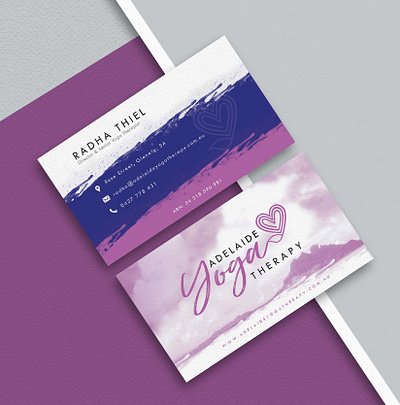 Adelaide Yoga Therapy business card design yoga therapy