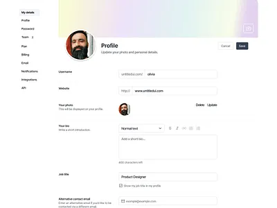 DAILY UI 06 - SETTING PAGE app dailyui graphic design settings ui ux uxdesign