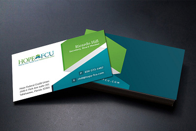 Hope FCU business card design graphic design