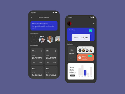 App Concept finance app ui ux