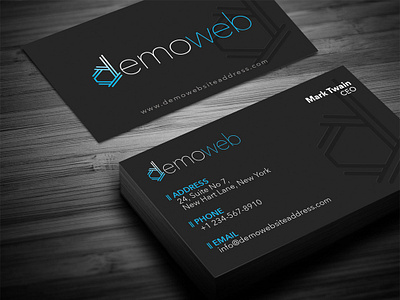 Demoweb business card graphic design