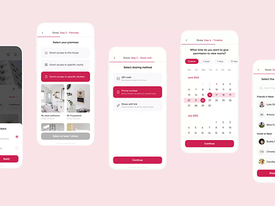 Neat App: Elevate Space Sharing! calendar cards design digital home figma mobile real estate smart home steps sticker ui ux