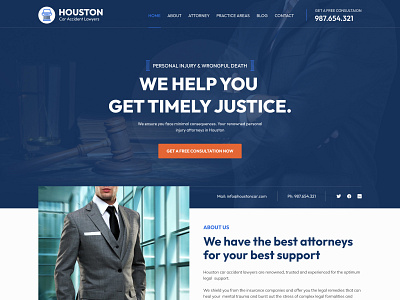 Car Accident Lawyers Mockup Design law lawyer