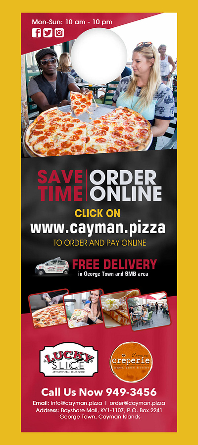 Cayman Pizza email newsletter