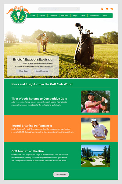 Golf Club Mockup adobe xd figma golf ui us designer ux