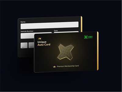Premium Membership Card branding figma geen geo graphic design kerala unique autocorp