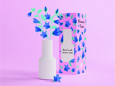 Vase Box Design branding ceramics decor design design studio digital art digital illustration flower flower vase flowers graphic design handmade identity design illustration illustrator marketing packaging packaging design vase visual identity