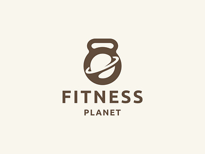 Fitness Planet Logo astronaut branding creative design fitness fitness planet graphic design gym illustration logo planet saturn sport vector