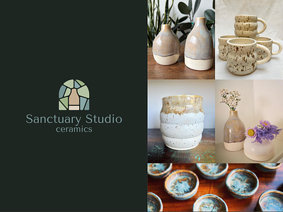 Ceramics brand branding ceramics design elegant glass graphic design illustration logo logotype mark minimalism minimalistic modern mosaic pottery sign stained