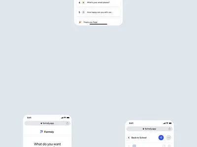 Formsly - iOS App 3d animation branding minimal motion graphics responsive ui ux