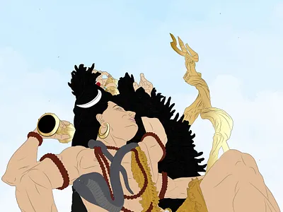 Lord Shiva Illustration 3d art crative designer digital art graphic design graphic designer illustration lord shiva shiva ui design uiux