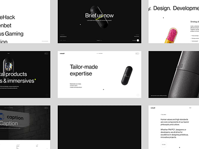 Makepill - Layouts agency animation black branding grid grids hover interaction layout layouts pill pills portfolio redesign screen scroll web white