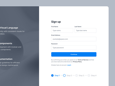 Sign Up | Space Design System chart component library design design system graph ofspace product product design saas sign up statistic style guide ui ui kit