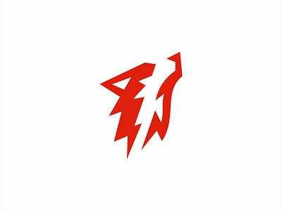 Lightning Bolt Wolf Logo abstract animal bolt branding design dog electricity fire geometric icon identity illustration lightning logo mark red symbol vector wildlife wolf