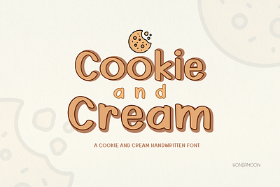Cookie and Cream advertising fonts birthday cards craft fonts cute decorative font design font handwritten simple font