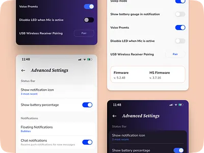 Design Inspiration: App Settings UI Guide with Templates app blog configuration dark design design tips post settings setup switch templates toggle tutorial ui ui kit web