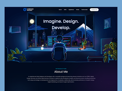 Christian Biadnes - Portfolio Website branding code design designer graphic design logo personal website personal works portfolio portfolio website programmer react reactjs tailwind tailwindcss uiux web design web developer website