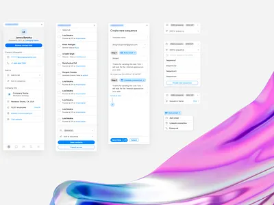 Linkedin Extension cards chrome dropdown extension linkedin listing product design profile search sidebar