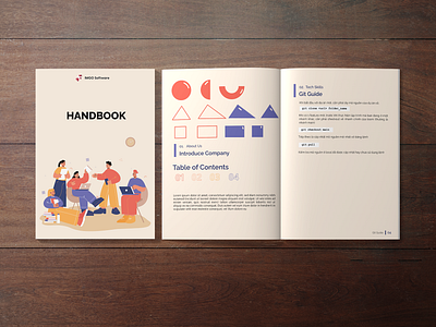 Handbook for Employee graphic design illustrator