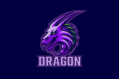 Dragon Logo circle design dragon logo shape sports style