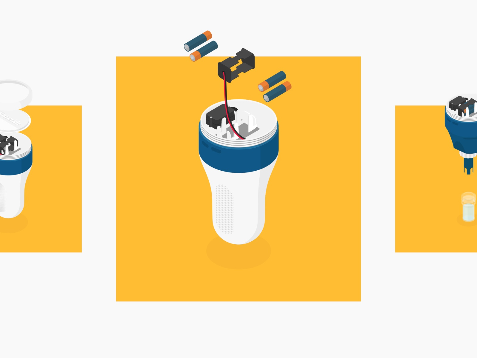 Onboarding Animation - IoT Pool Monitoring Solution 3d aftereffects app artdirection colorful connected devise flat illustrator iot iso mobileapp motion graphics pool yellow