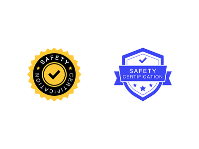 Safety Certification icon illustrator logo