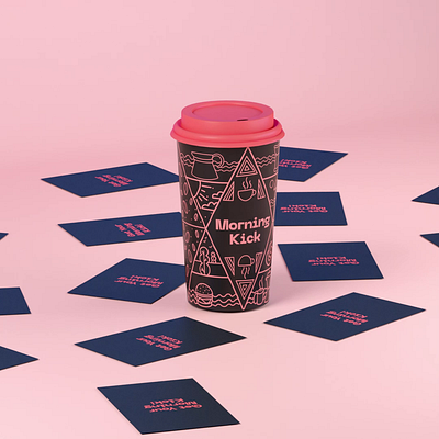 A coffee brand's social media animation. 3d animation brandingideas brandpost cinema4d animation handdrawn identity illustration packaging procreate socialmedia typography