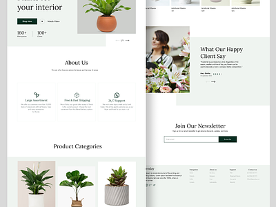 Plants greenday branding design greenday interface product service startup ui ux web design web site website