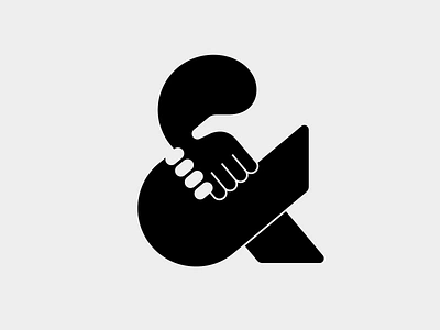 & + Handshake ampersand ampersand logo creative logo hand logo hands handshake handshake logo icon logo logo design mark negative space negative space logo symbol