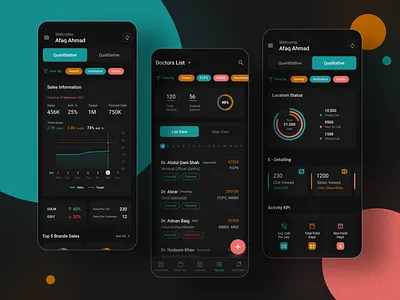 MREP Sales Mobile App - Dark Version b2b app dark mode mobile data doctor healthcare app hrm listing app medical app mobile mobile app mobile dashboard mobile ui mobile ux monitoring saas sales app startup ui ui ux ux design