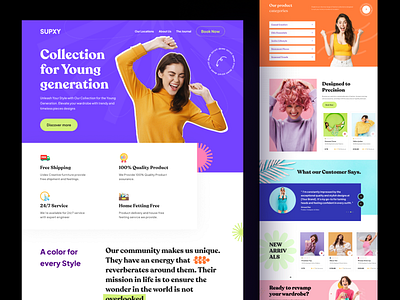 Fashion Store Ecommerce Website clothing ecommerce fashion fashion brand fashion shop home landing page market place modern online shop online shopping online store product page retail shop store typography ui web design website