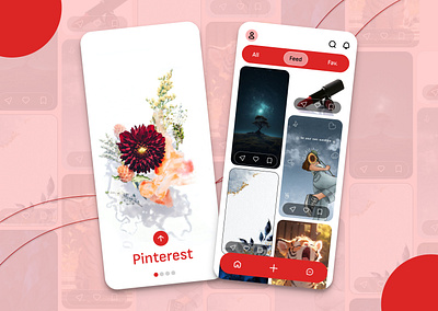 Redesigned Pinterest Mobile App app design design figma graphic design mobile app mobile ui ui uiux visual design