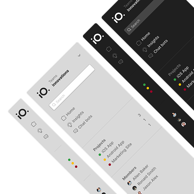IQ Dashboard design flat ui ux web