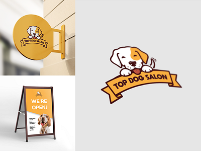 Top Dog Salon - Logo & Visual Identity brand branding dog dogs graphic design logo logo design visual identity