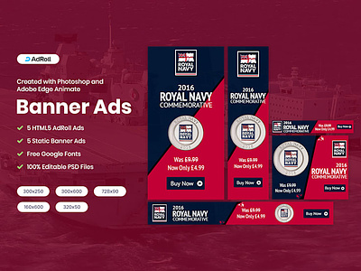 Royal Navy HTML5 Google Ads Campaign banner ads digital marketing google ads html5 banners marketing marketing agency marketing campaign royal navy usa