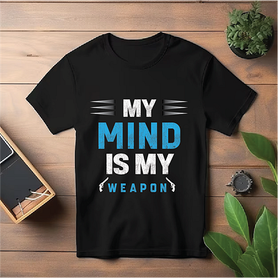 My Mind is My Weapon Typography T-shirt Design design graphic design illustration logo typography vector web design