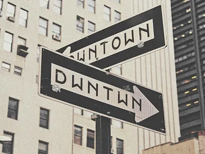 D O W N T O W N [Studio_Self Promotion] advertising advertising agency art direction art director brand identity branding charte graphique corporate identity création de logo graphic design graphiste freelance key visual logo logo design logo designer logotype road signs self promotion visual identity