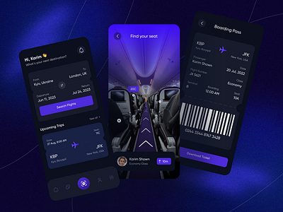 Mobile App for Flights reservation 💺 | Hyperactive booking app commerce design e commerce fintech flight scanner hyperactive mobile mobile design mopbile app product product design saas startup typography ui ux web design