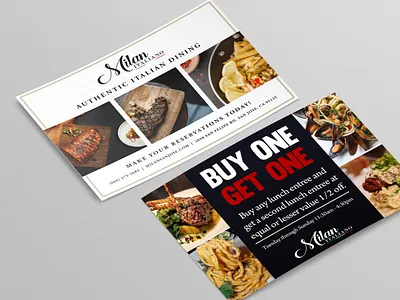 Italian Restaurant Postcard Advertisement Design branding brochure design flyer graphic design italian postcard print print design restaurant