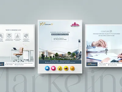 Real Estate Marketing ( Century21 ) branding design graphic design