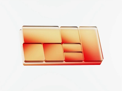 Peachy Bento 3d 3d animation animated animation bento bento box blender blender3d color glass gradient illustration minimal peach